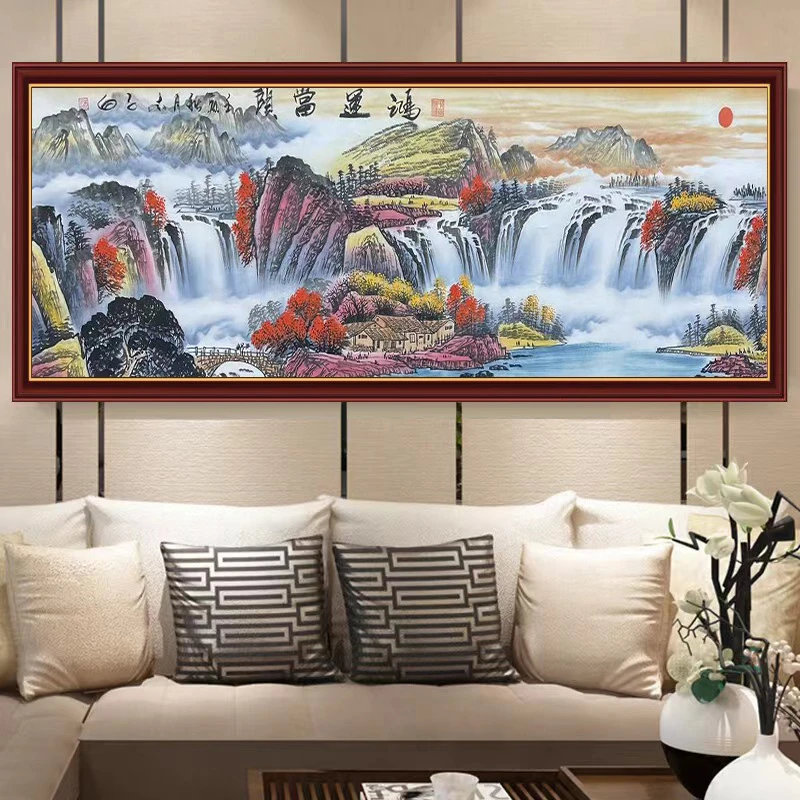 木子白-丈二宣纸鸿运当头黑顶桥图