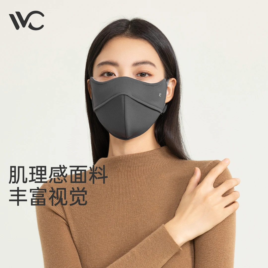 VVC冬款加绒热力修容防晒口罩防紫外线厚款遮脸薄款高颜值口罩