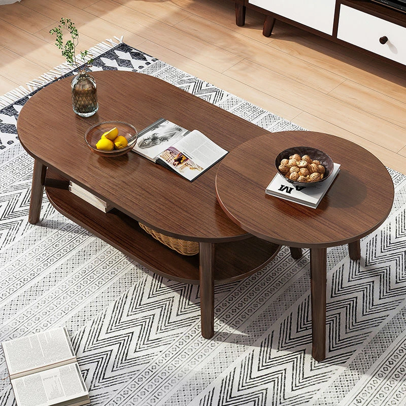 新疆包邮茶几现代简约桌子经济小户型客厅圆桌家用北欧双层小茶几