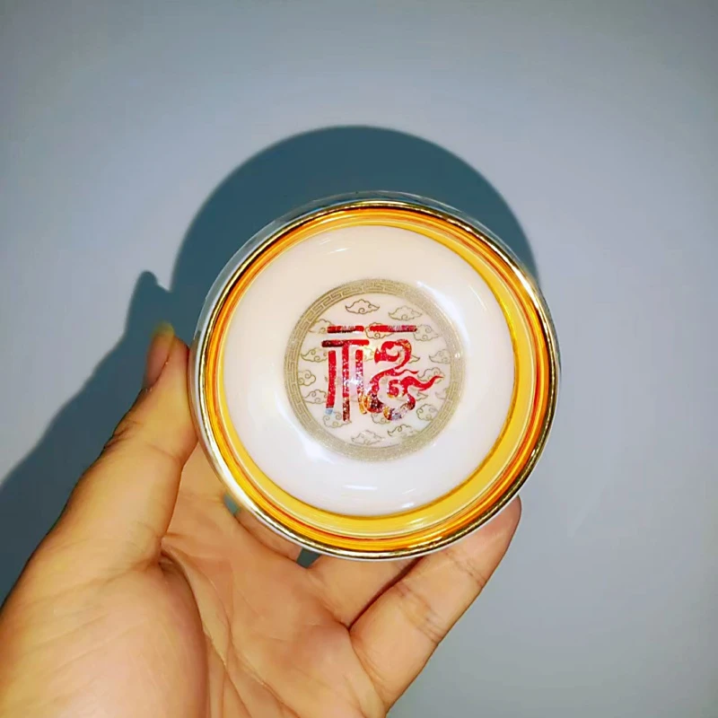 声名鹤起高端茶器主人杯品茗杯手绘描金杯茶杯水杯珐琅彩