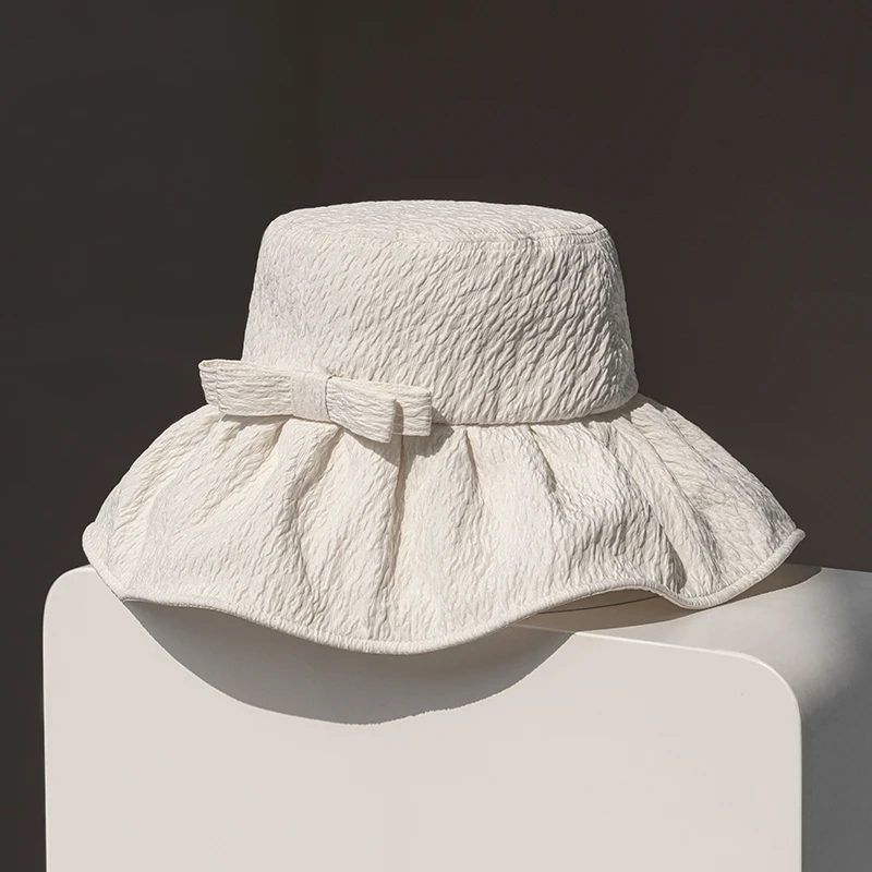 疯帽子 法式防晒帽遮阳渔夫帽子女 布帽 夏季逛街出游盆帽新款