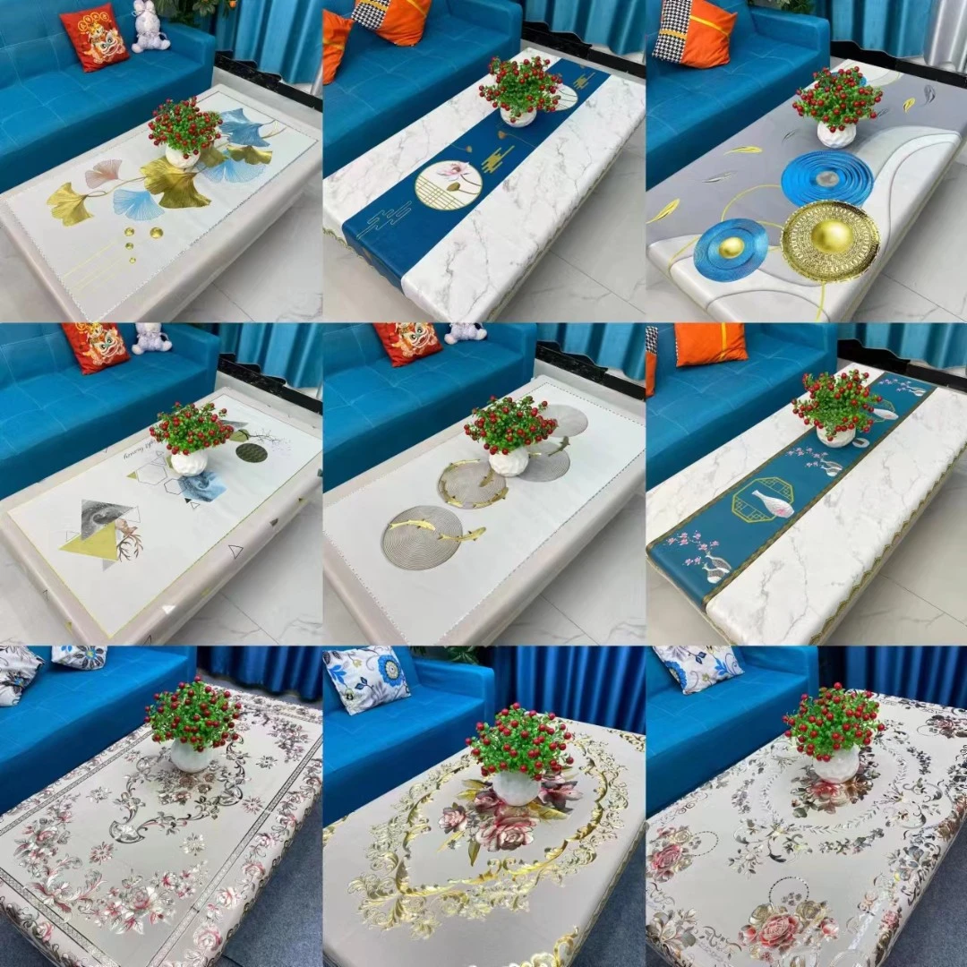 新款PVC材质桌布台布茶几布防水桌布【90cm*150cm】防油免洗家用