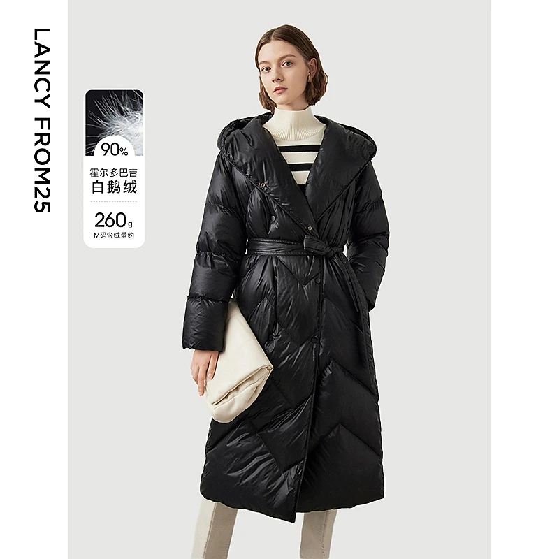 朗姿霍尔多巴吉白鹅绒高级感显瘦羽绒服外套冬季新轻羽绒