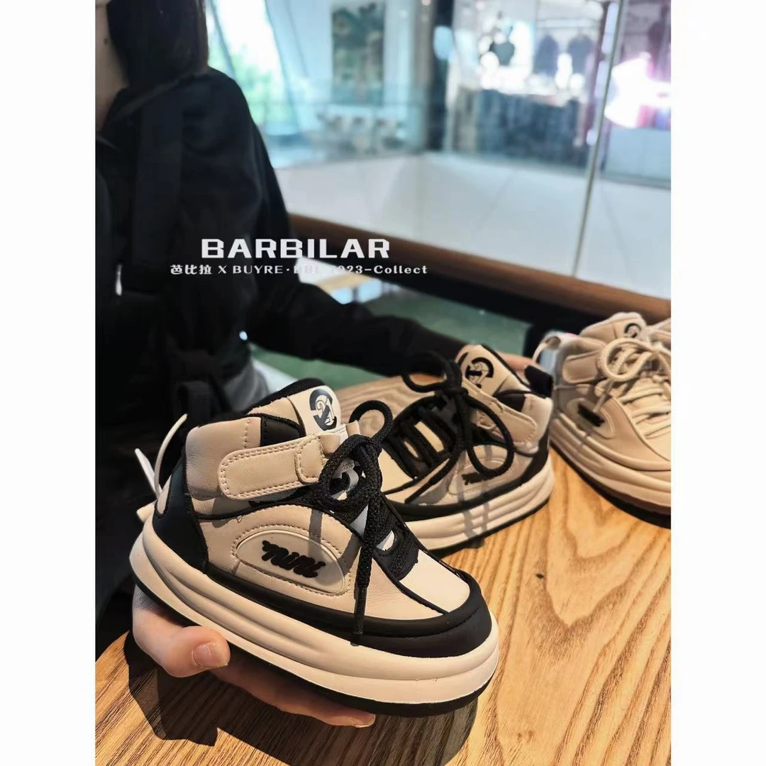 BARBILAR儿童韩系童鞋休闲运动娃娃头板鞋