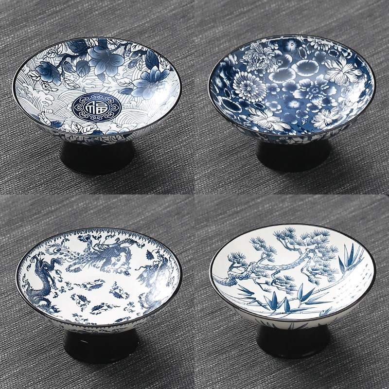 清仓青花瓷果盘水果盘特价小零食盘点心干果茶点收纳盘中式家居盘