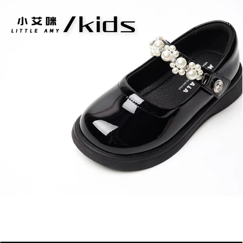 Litte amy/小艾咪 2024新款时尚百搭圆头英伦风休闲儿童鞋春秋