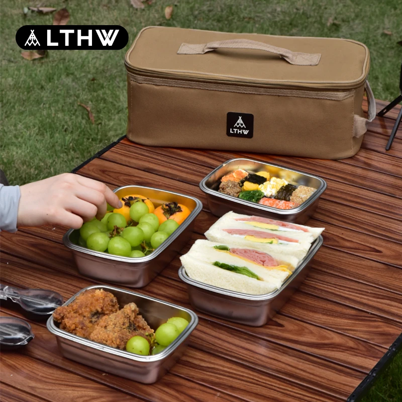 LTHW旅腾户外带菜盒露营野餐便携水果便当盒密封保鲜方便装菜盒子