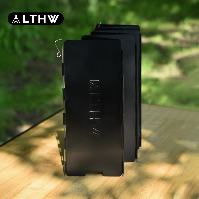 LTHW旅腾户外炉具超轻挡风板10片/8片遮风板炉头铝合金野炊防风罩