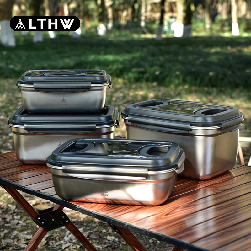 LTHW旅腾户外餐具收纳箱不锈钢露营野炊洗菜盆洗水果洗碗箱储水箱
