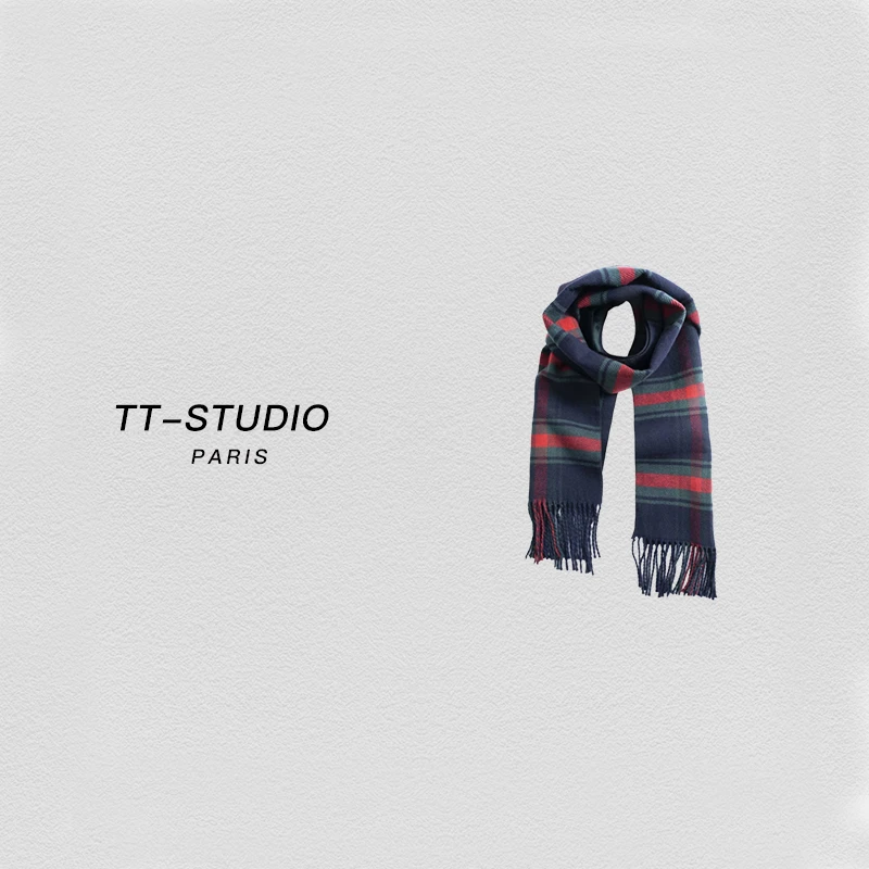 TT-Studio【彩虹围巾】秋冬时尚百搭经典拼色围巾