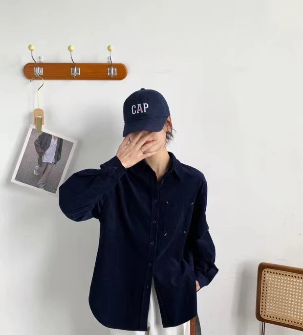 林姐家推荐 春款磨毛 条绒衬衫 气质型