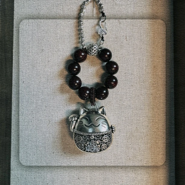 国风手工招财猫包挂钥匙链车挂手机链