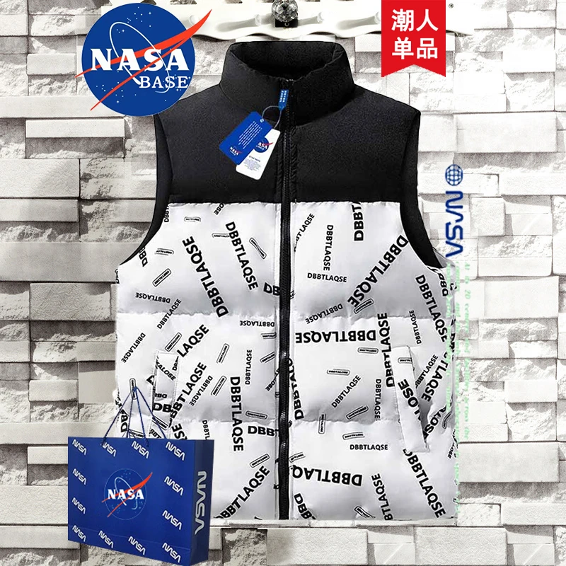 NASA保暖马甲男秋冬款休闲外套潮牌百搭立领春款宽松男装