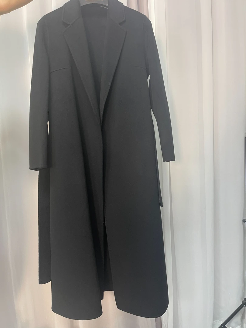 赫本风双面羊绒大衣女秋冬宽松毛呢外套