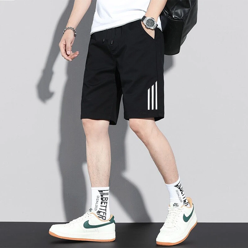 冰丝五分裤夏季男大码男士休闲速干裤中裤运动休闲裤透气大裤衩潮