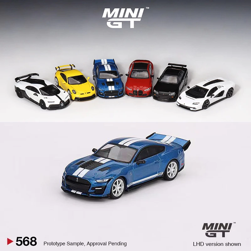 MINIGT 1:64 福特谢尔比 Shelby GT500蓝色仿真合金汽车模型 #568