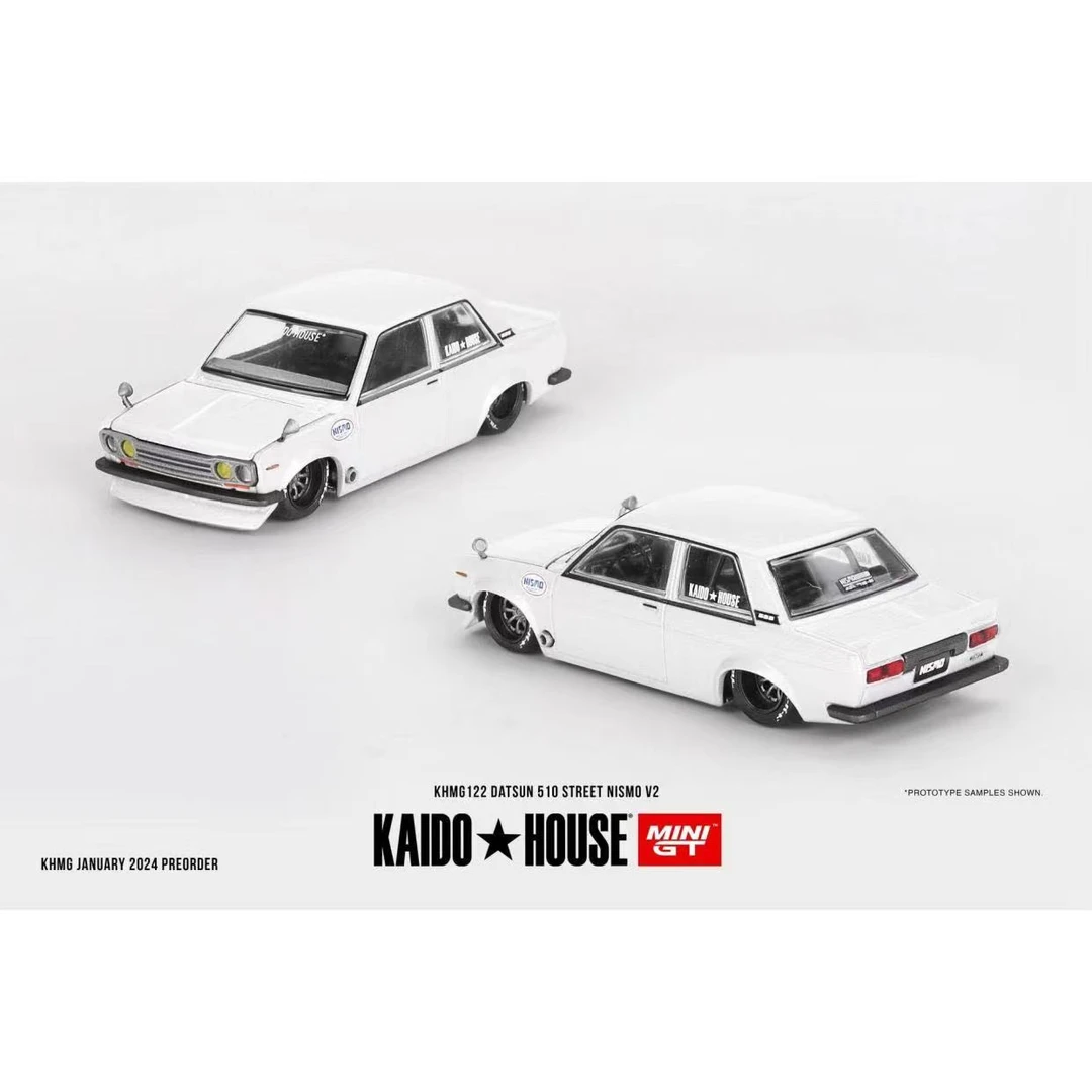 现货 Kaido House+MINIGT 达特桑 510 Street Nismo V2合金车模白