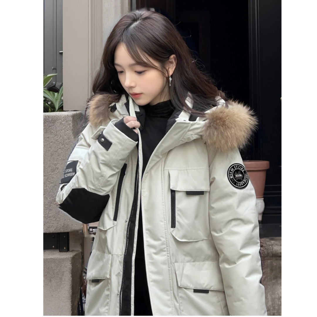 卡盛KSKM工装棉服女冬季2025新款高级设计感小众中长款情侣派克服
