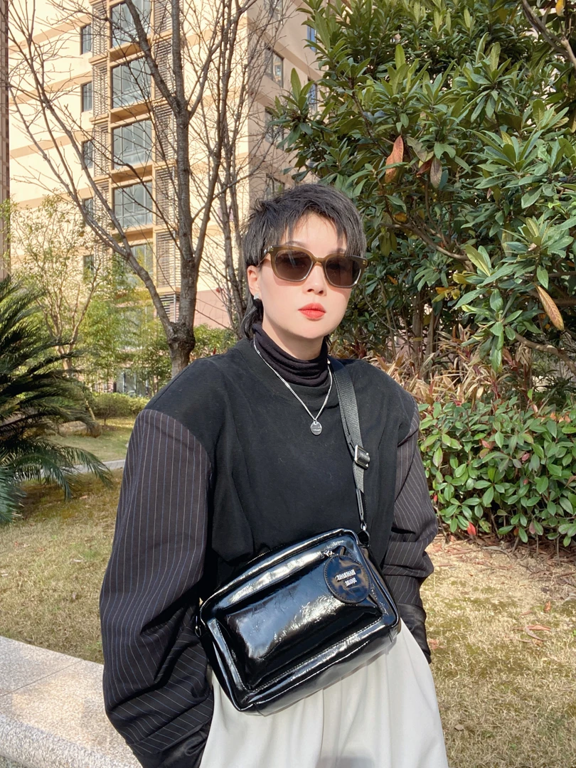 真皮头层油蜡皮小众设计简约时尚百搭斜挎包包