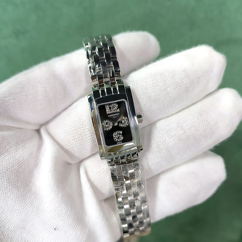 99新 Longines/浪琴 浪琴黛绰维纳钻石刻度L5.158.4.58.6女表