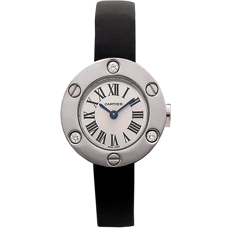 99新 Cartier/卡地亚 LOVE系列18K白金石英女表WE800131表径23