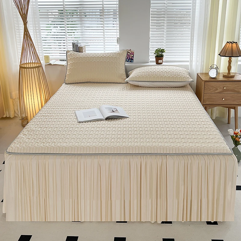 【线下专柜同款】试睡30天法国王室床裙款乳胶凉席三件套