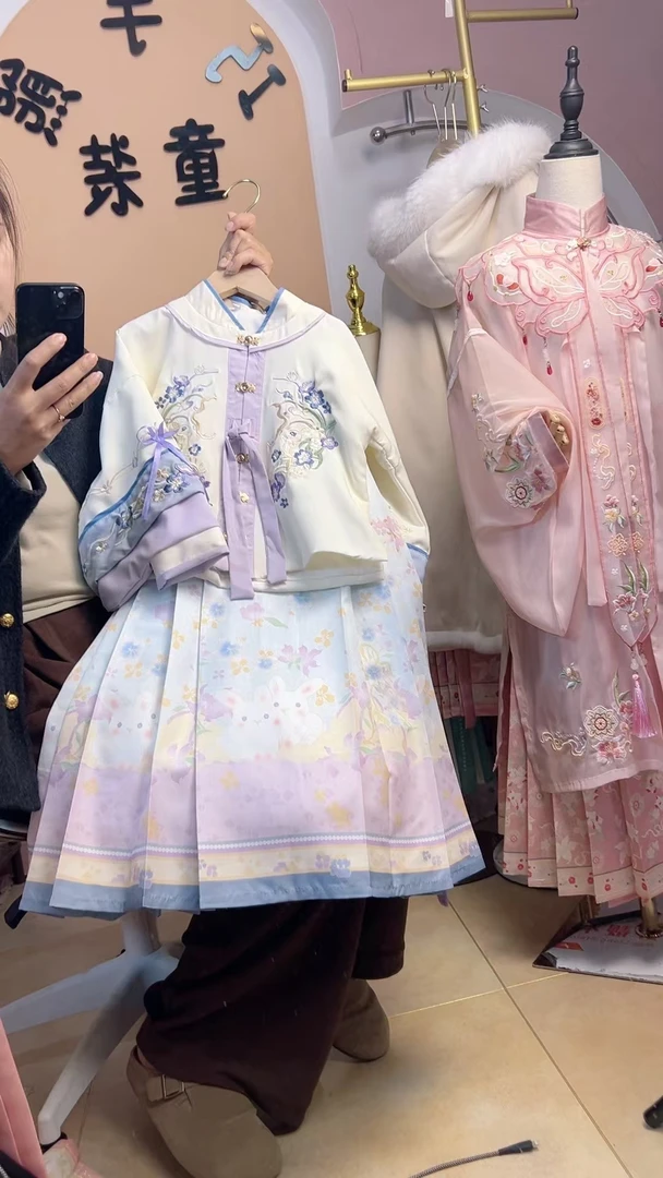 儿童重工汉服可拆汉服唐制襦裙超仙