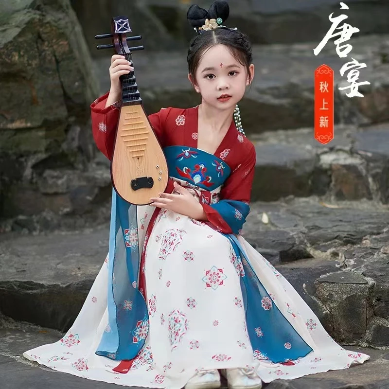 儿童重工汉服唐制襦裙超仙原创经典款