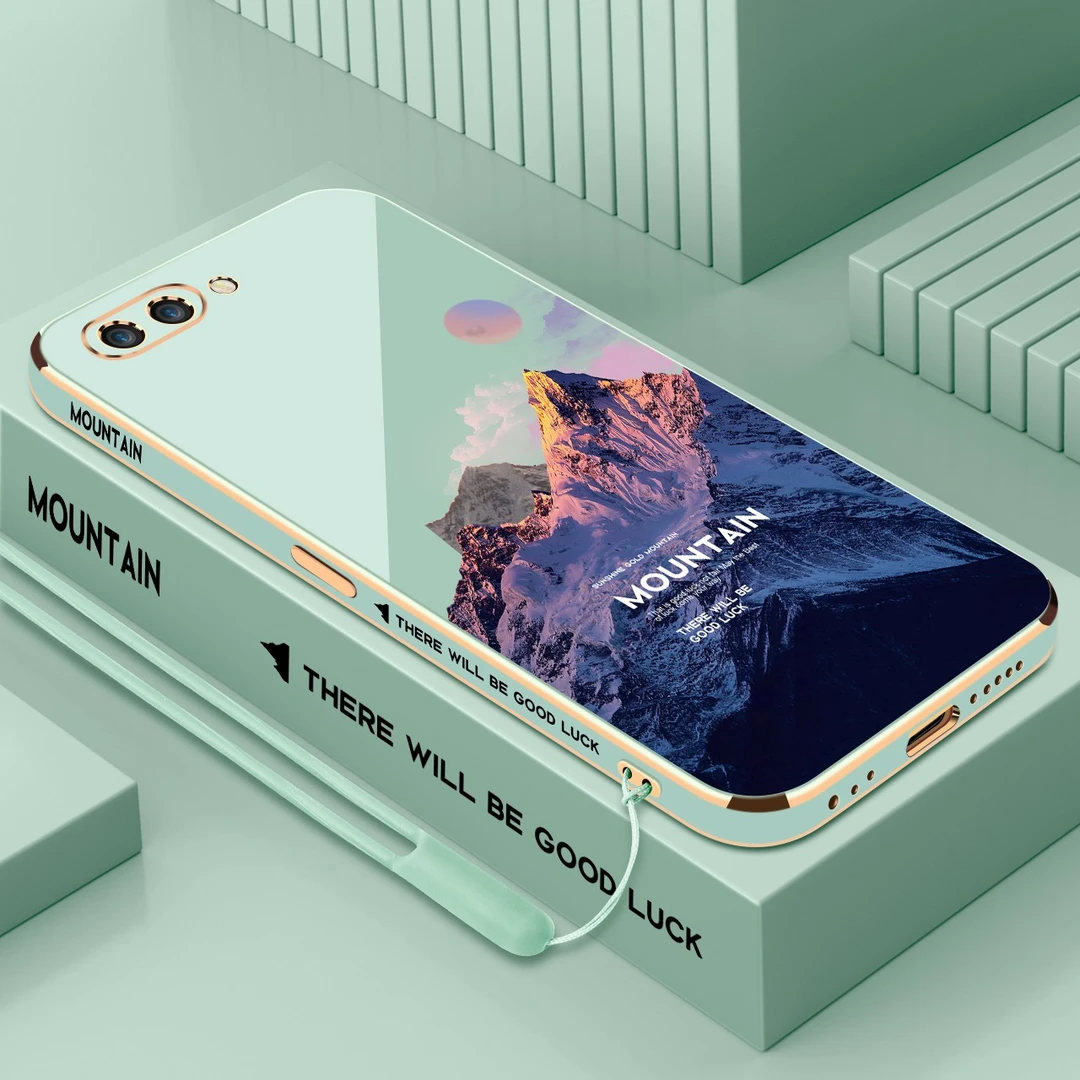 电镀日照金山适用OPPOA5手机壳【侧边图案+镜头保护+送挂绳】