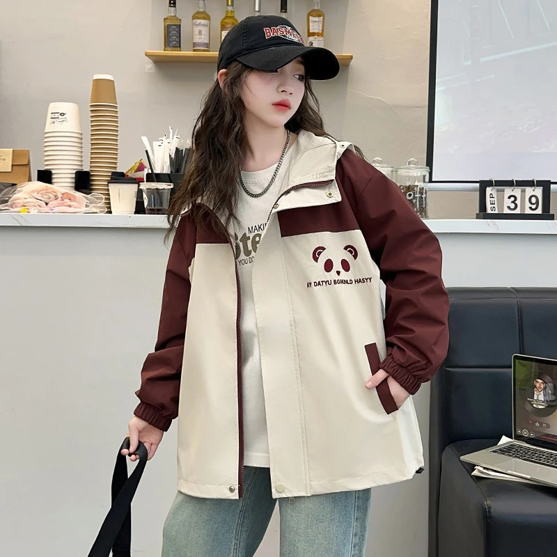 女童风衣外套2024新款儿童洋气韩版宽松休闲夹克上衣中大童时髦潮