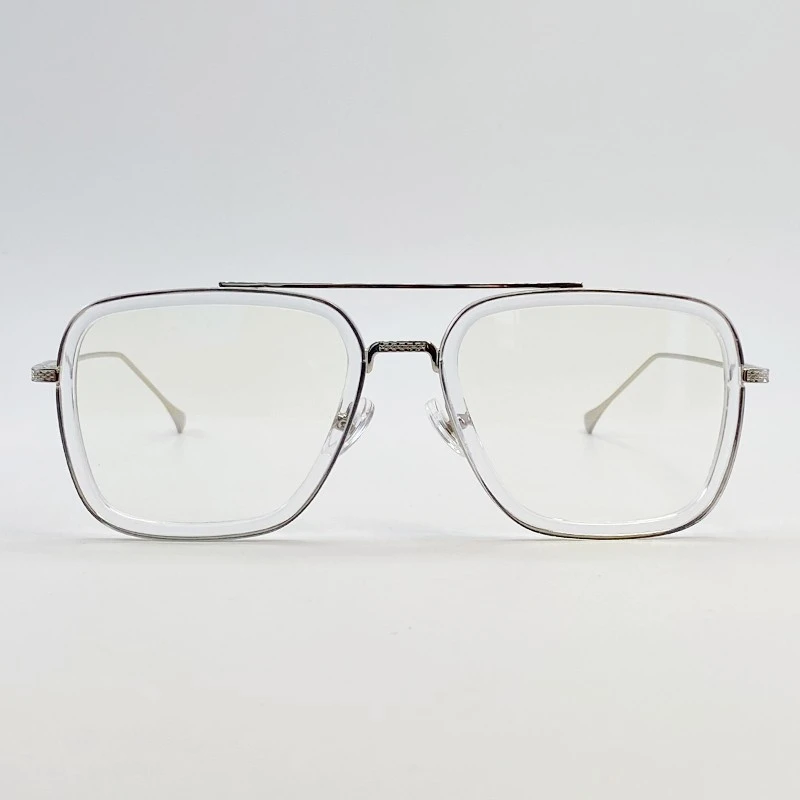 九良同款双梁金属板材镜框大框框镜平光镜时尚