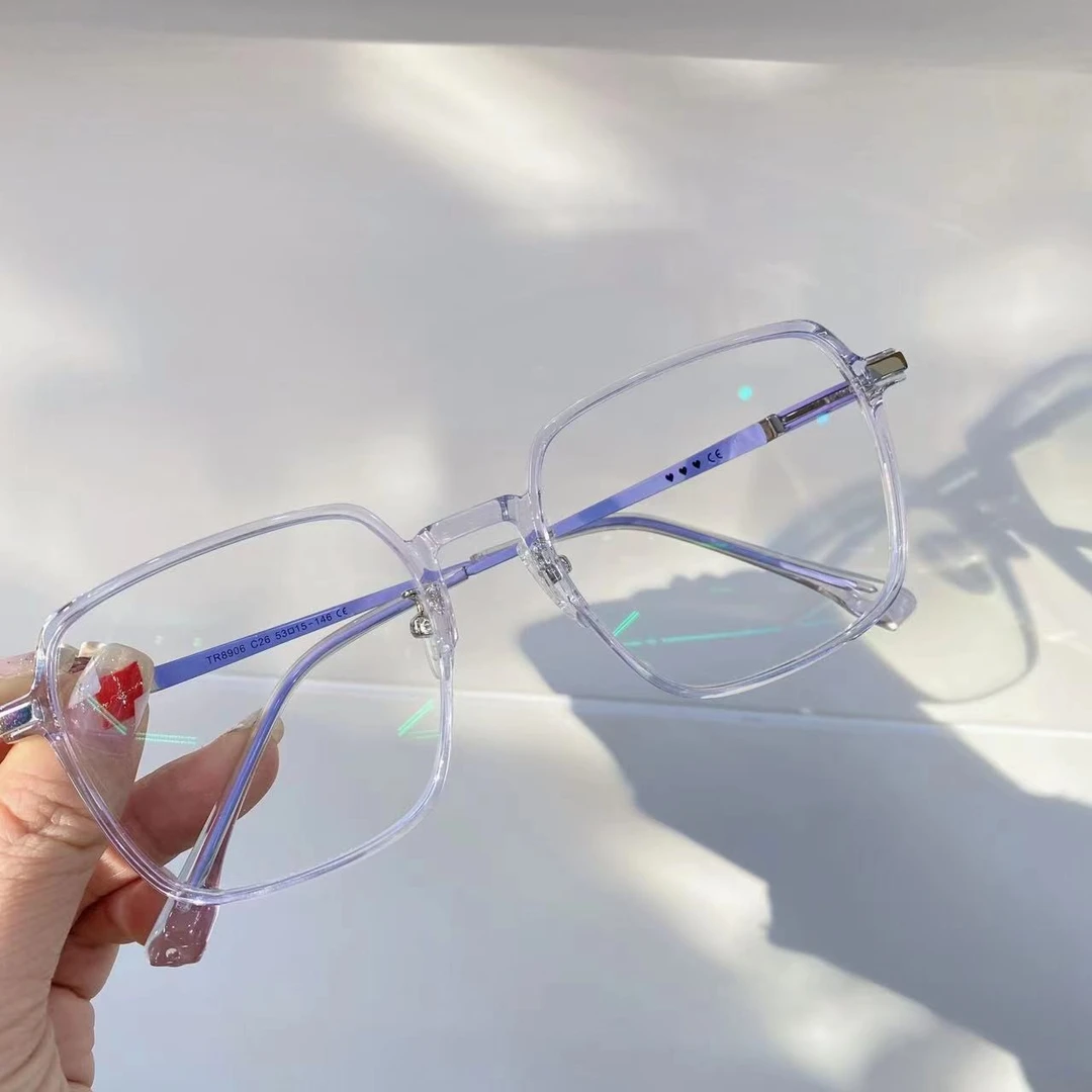 爱你哟月光钴镜框少量库存TR板材超轻材质圆脸显瘦可盐可甜大框