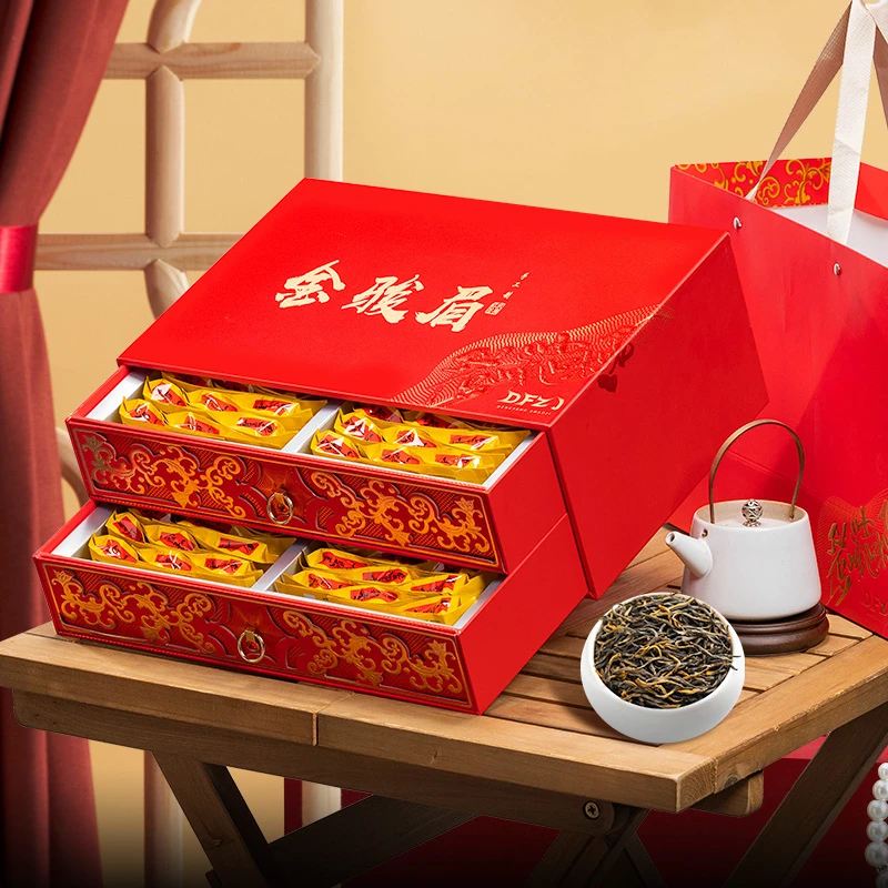正宗金骏眉红茶茶叶武夷山红茶特级蜜香醇厚黄芽礼盒装净含量500g