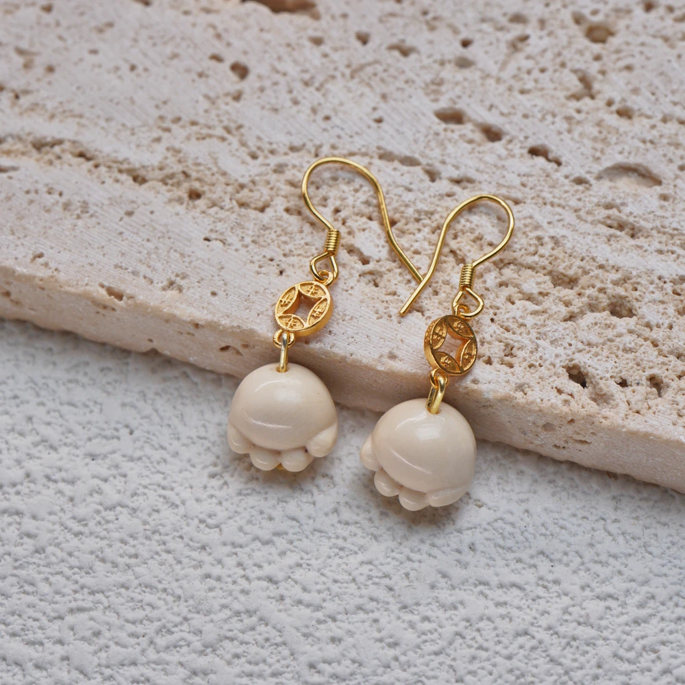 守道掌门人猛犸牙耳钩SDTP4046