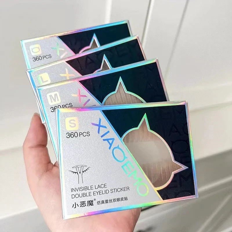 小恶魔双眼皮贴女清爽自然蕾丝无痕不翘边美目贴单眼皮肿眼泡专用