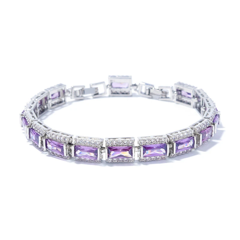 铜合金合成锆石手链 KDM-3103 手链经典镶嵌百搭