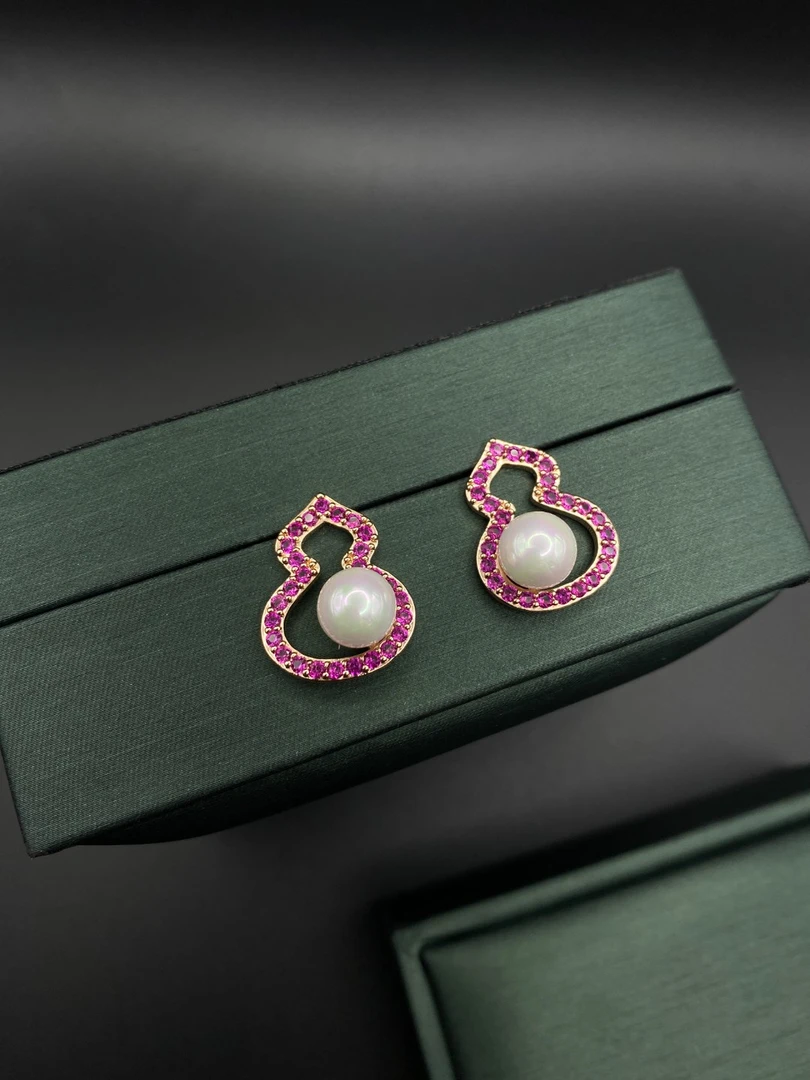 铜合金合成锆石耳饰 QX-9187 耳钉气质轻奢时尚百搭