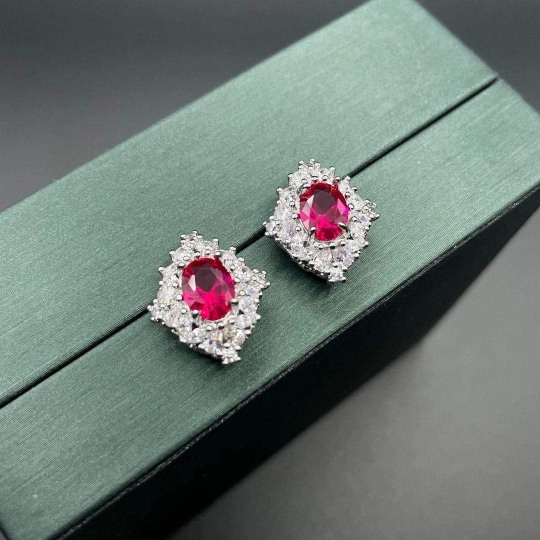 铜合金合成锆石耳饰 ZR-2103 耳饰气质经典简约