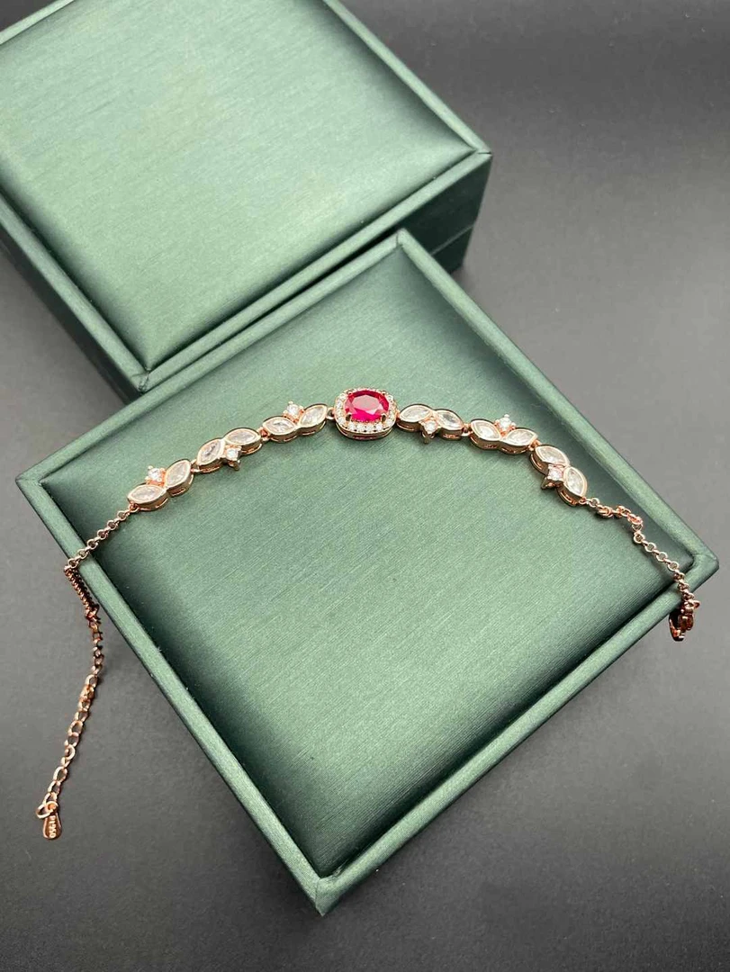 铜合金合成锆石手链 ZR-2320 手链可调节经典镶嵌