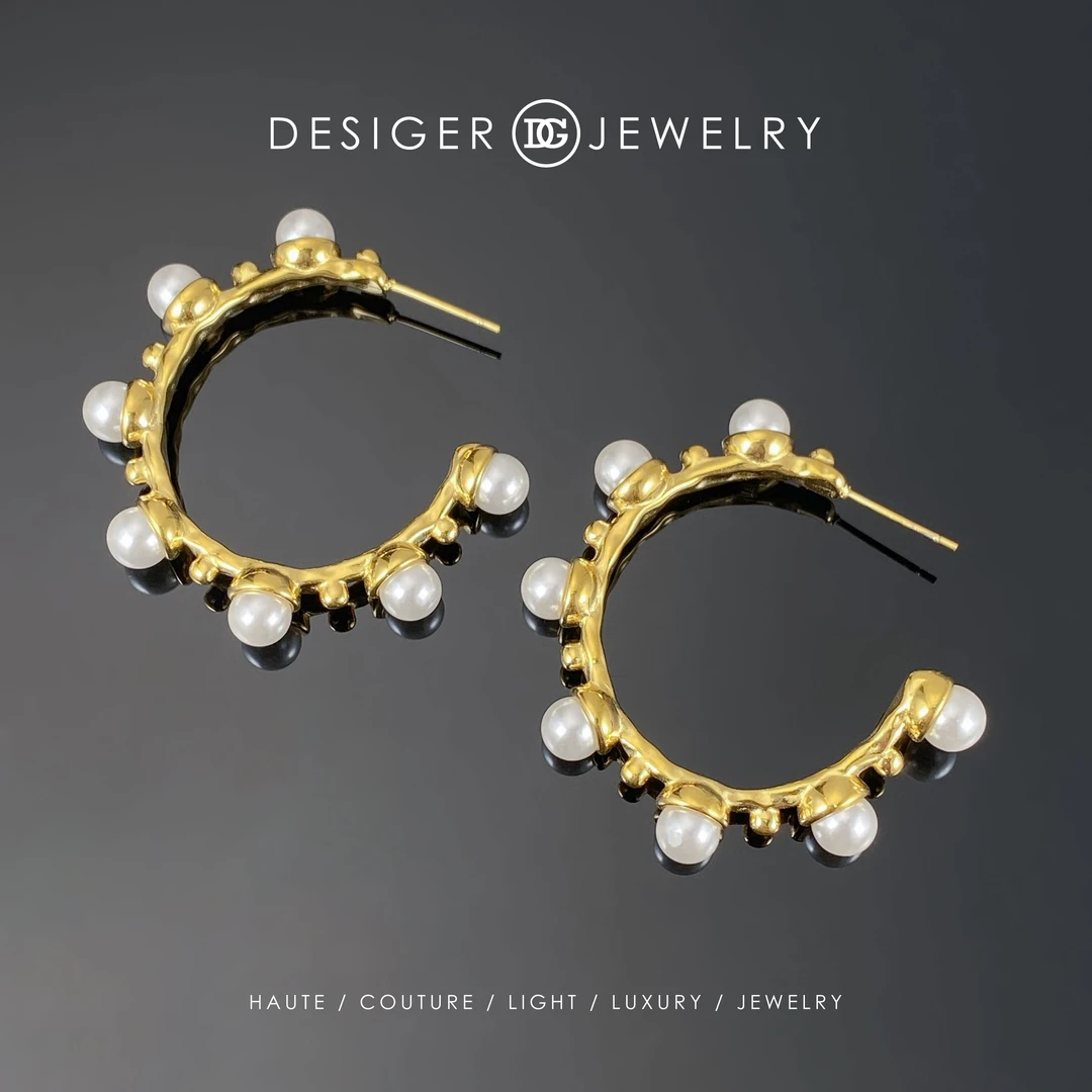 F0139 法 ♠ peal earrings women 镶嵌珠珠耳环
