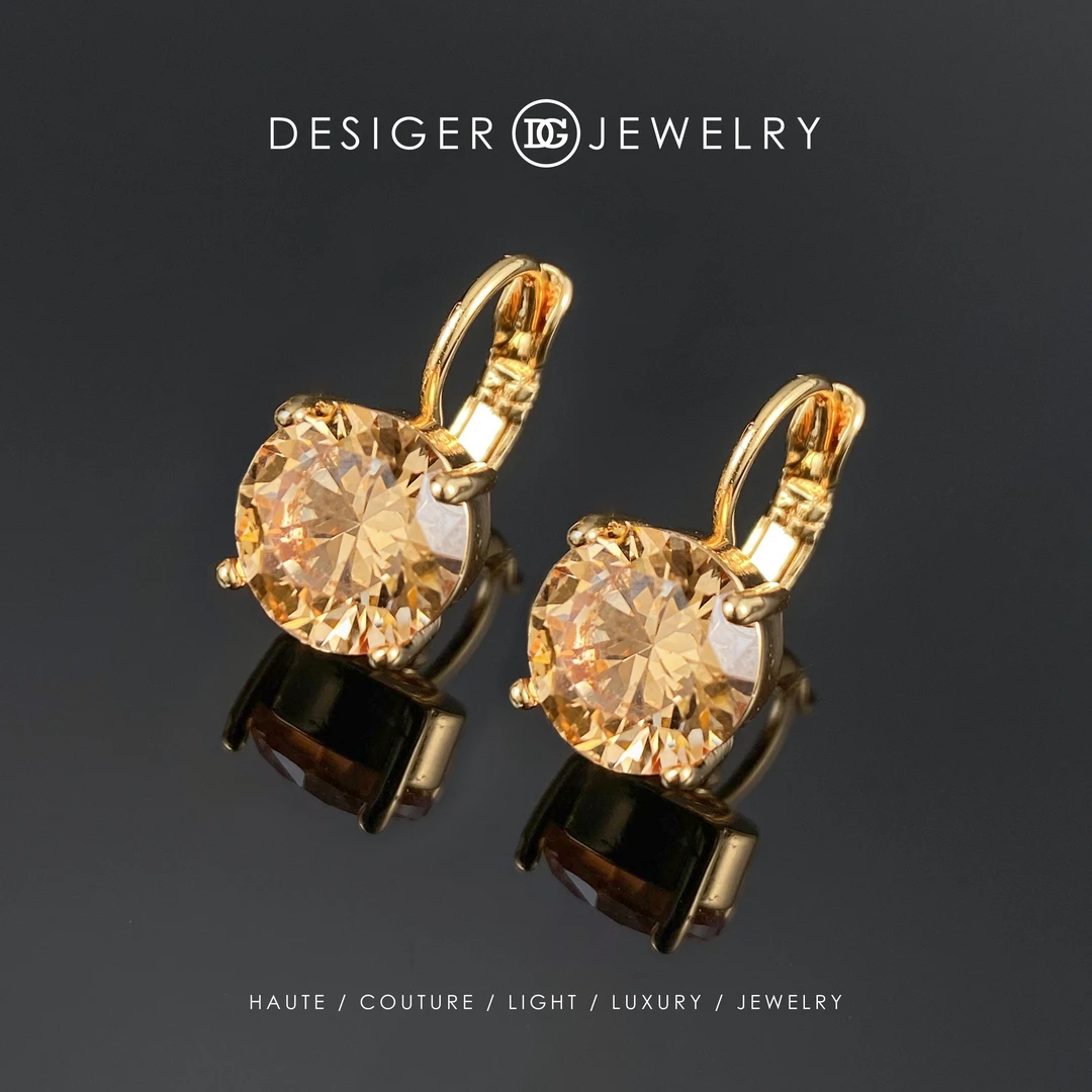 F0037法国 ♠️ 宝石盛宴单钻耳扣