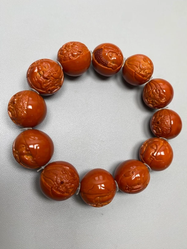 橄榄核手串 正圆一念题材手串