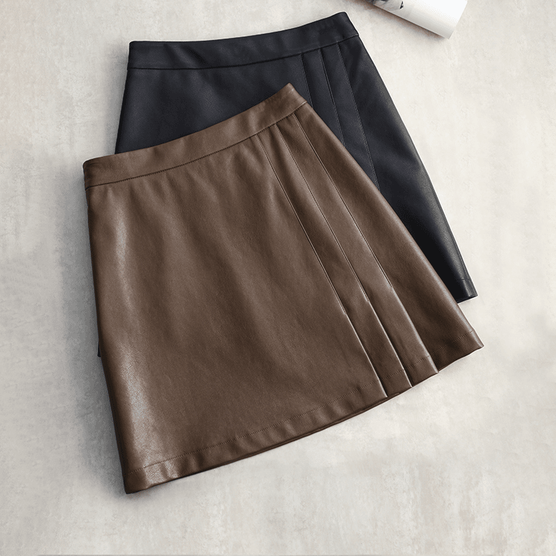 2023年秋冬高腰韩版半裙皮裙短裙