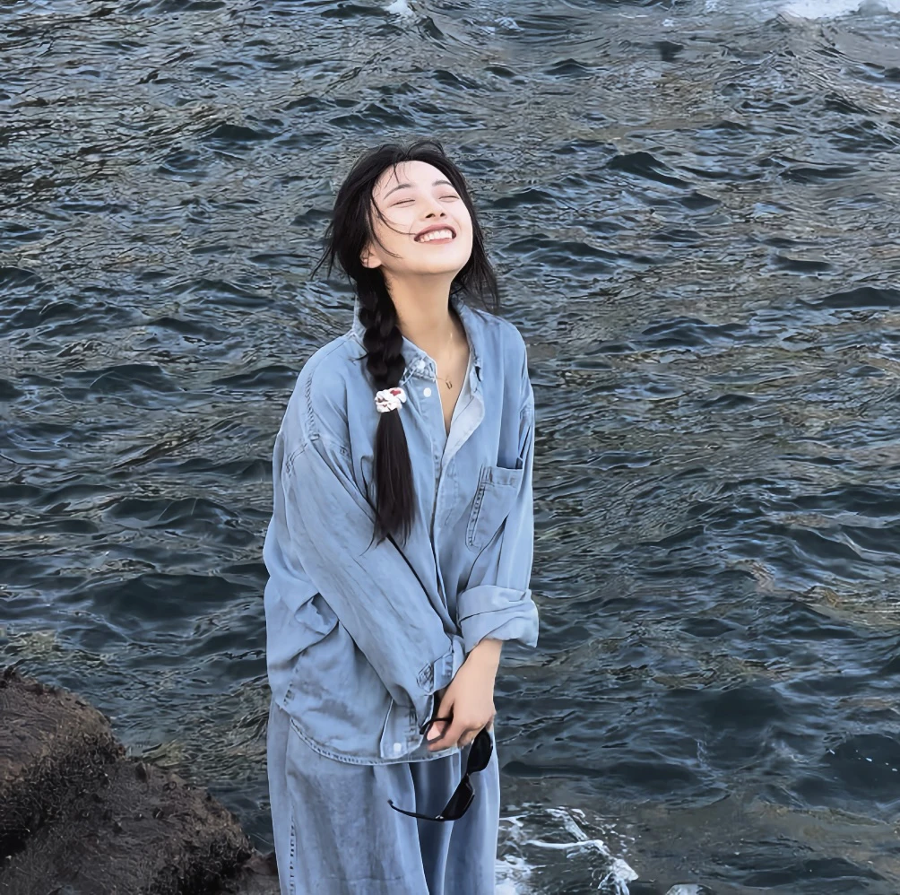 牛仔衬衫女宽松长袖外套