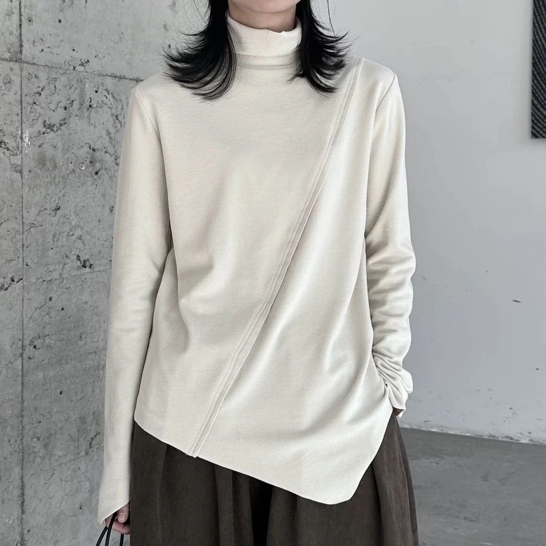 暗黑设计款打底女高领