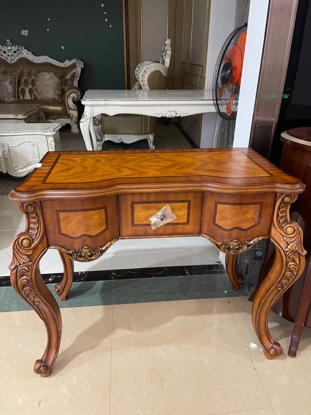 98*48*80  欧式美式胡桃色小书桌