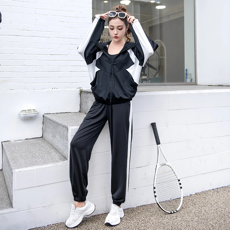 【法兰黛】休闲运动网球瑜伽跑步透气晨跑健身跑步大码两件套件2399