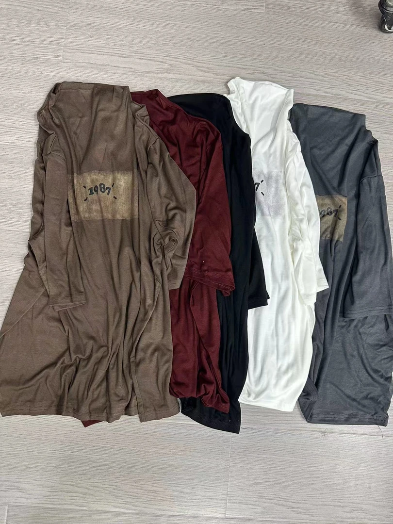 半高领暗图中袖百搭卫衣