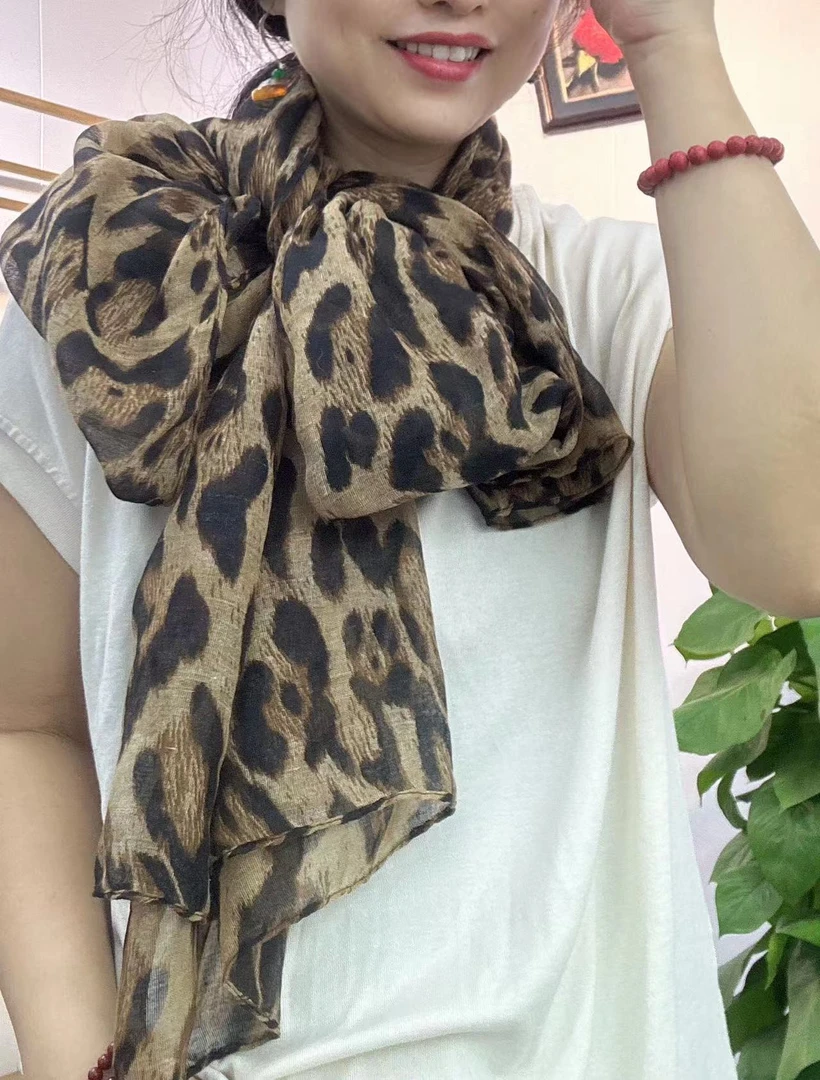 豹纹百搭时尚围巾