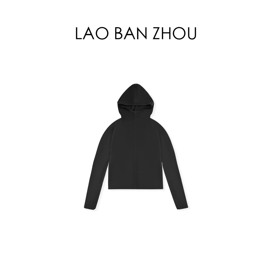 【老板周】休闲简约 秋冬新款时髦连帽显瘦长袖上衣